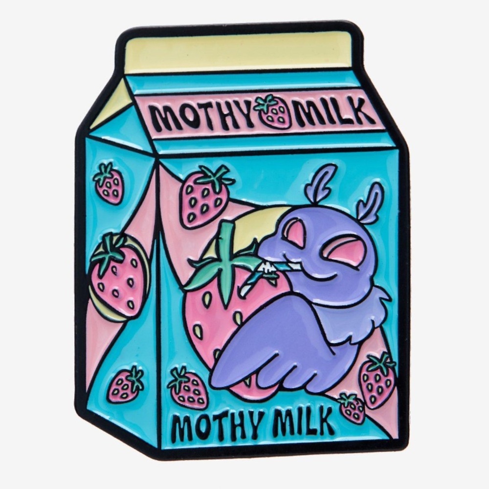 Mothy‎ Milk Enamel Pin Hot Topic